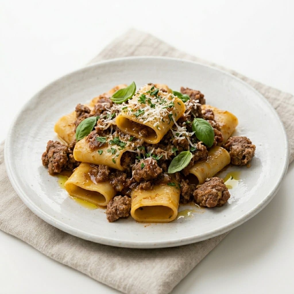 Paccheri al ragù napoletano e le sue carni